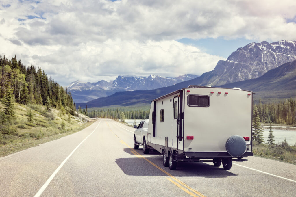 trailer on mountain road to Texas